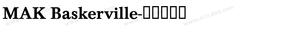 MAK Baskerville字体转换